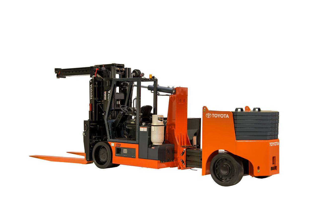 High-Capacity Forklift with Adjustable Wheelbase